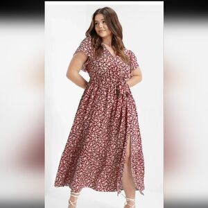 NWT Bloomchic Ditzy Floral Split Hem Dress 2X